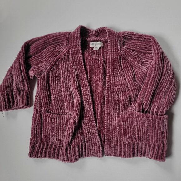 Chenille wine cardigan 6-12 months - Picture 1 of 3